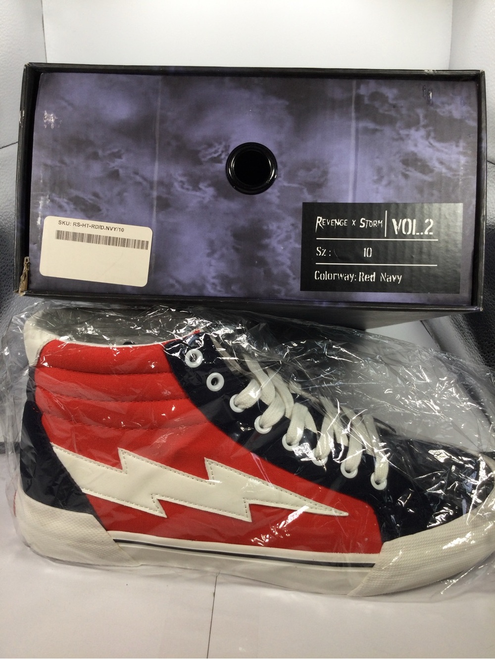 Revenge x Storm Vol.2 Red Navy High-Top Sneakers